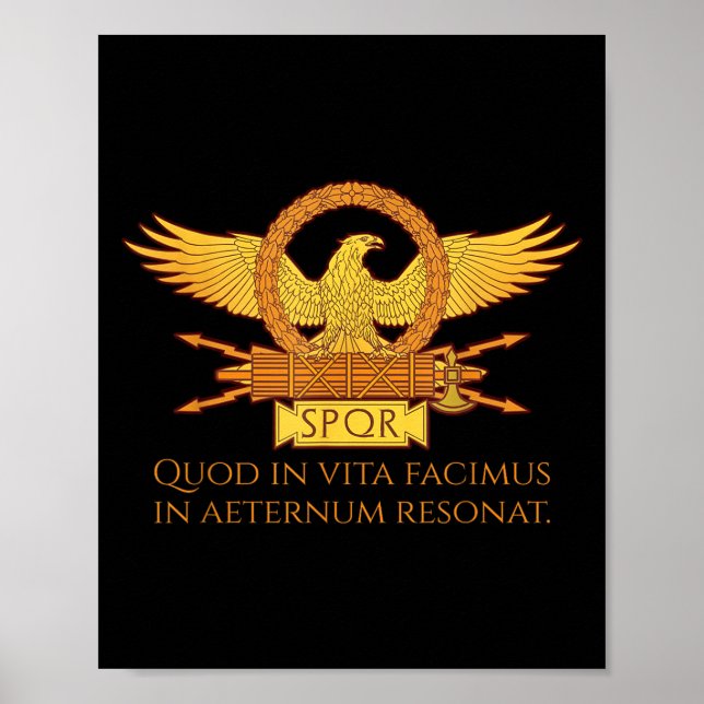 Affiche Citation En Latin - Ce Que Nous Faisons Dans La Vi (Devant)