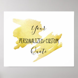 Affiche Citation faite sur commande personnalisée par