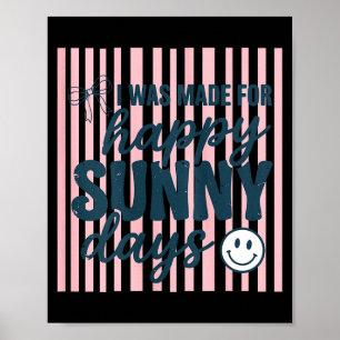 Affiche Citation féminine été heureux esthétique positive 