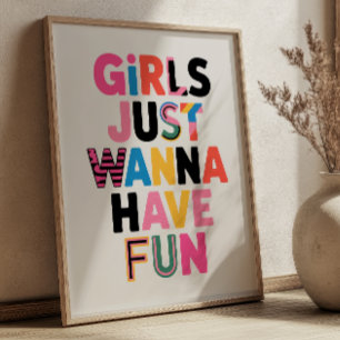 Affiche Citation féministe de collage "Les filles veulent