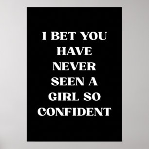 Affiche Citation Fille Confiance Citation Noir