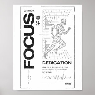 Affiche Citation Fitness Y2k Gym Entraînement Discipline Y