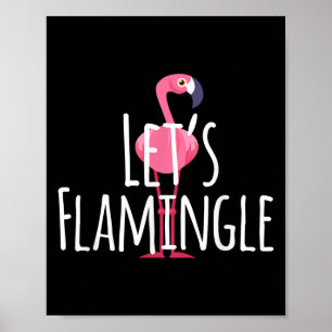 Affiche Citation Flamingle - Graphique Flamant rose mignon