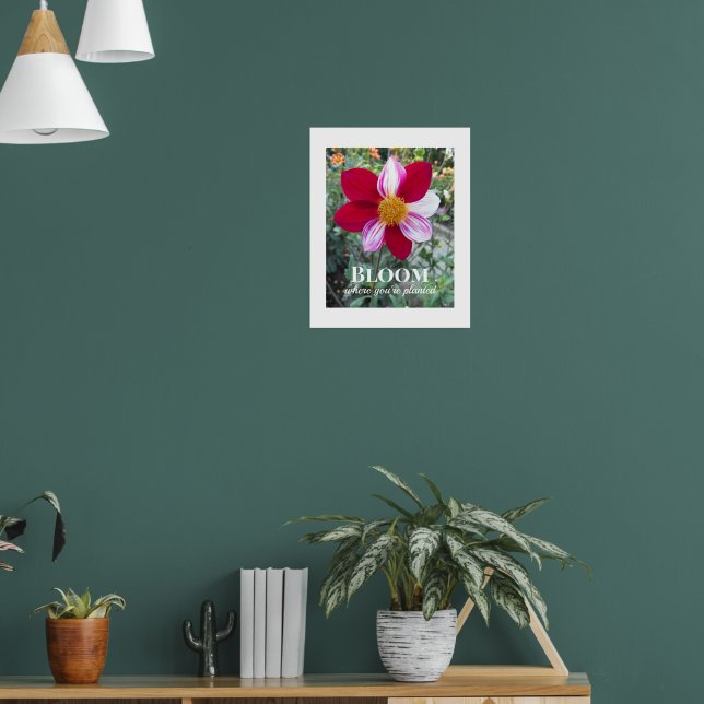Affiche Citation Fleurir Où Vous Êtes Planté Floral (Salon 1)