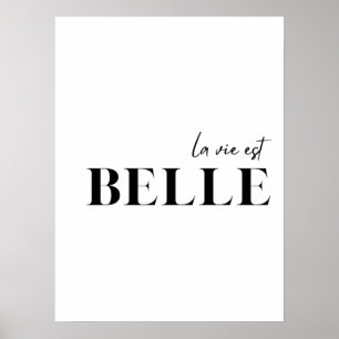 Affiche Citation française "La vie est belle"