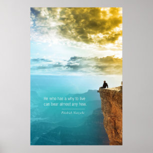 Affiche Citation Friedrich Nietzsche Aventure Nature Natur