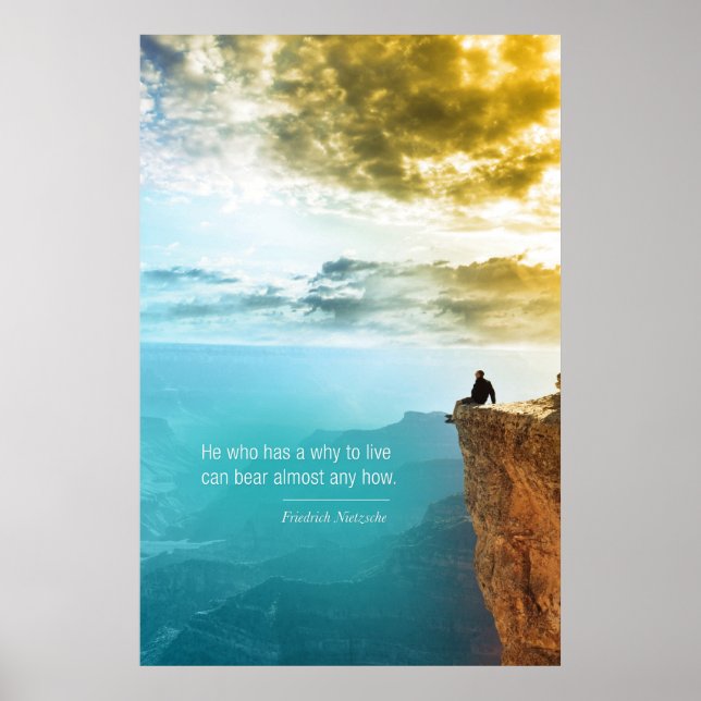 Affiche Citation Friedrich Nietzsche Aventure Nature Natur (Devant)