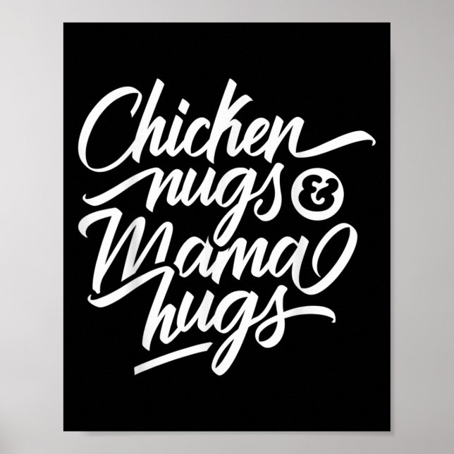 Affiche Citation Graphique cool - Poulets Et Mama Hugs (Devant)