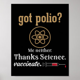 Affiche Citation graphique de l'Humour amusant vacciné Sci