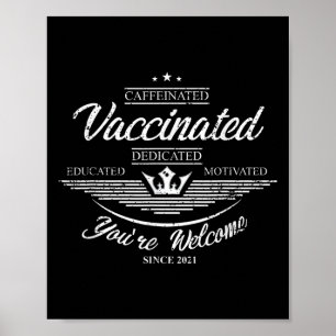 Affiche Citation Graphique sur les Humours amusants vaccin
