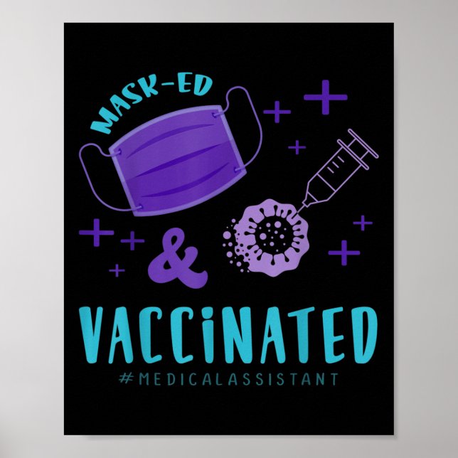 Affiche Citation Graphique Vaccinée Sur Les Humours Drôle (Devant)