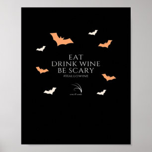 Affiche Citation Hallowine Halloween Manger Boire