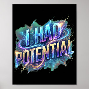 Affiche Citation humoristique rétro sarcastique de potenti