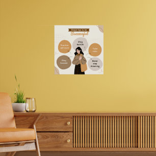 Affiche Citation Illustrative Boho Beige