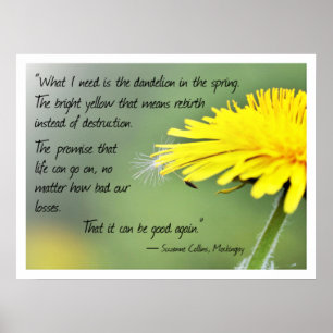 Affiche Citation inspirante avec photo Dandelion