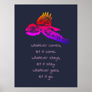 Affiche Citation inspirante de Black Raven Bird
