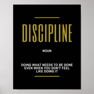 Affiche Citation inspirante de discipline