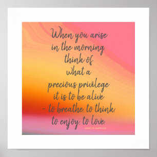 Affiche Citation Inspirante de Gratitude à l'Aquarelle du