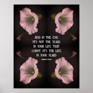 Affiche Citation Inspirante de la Fleur de Gloire du Matin