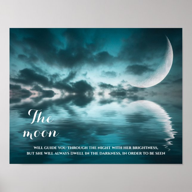 Affiche Citation inspirante de la nuit Sky Moon (Devant)