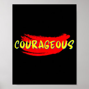 Affiche Citation Inspirante de Motivation Courageuse Foi