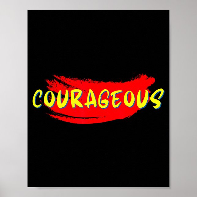 Affiche Citation Inspirante de Motivation Courageuse Foi  (Devant)