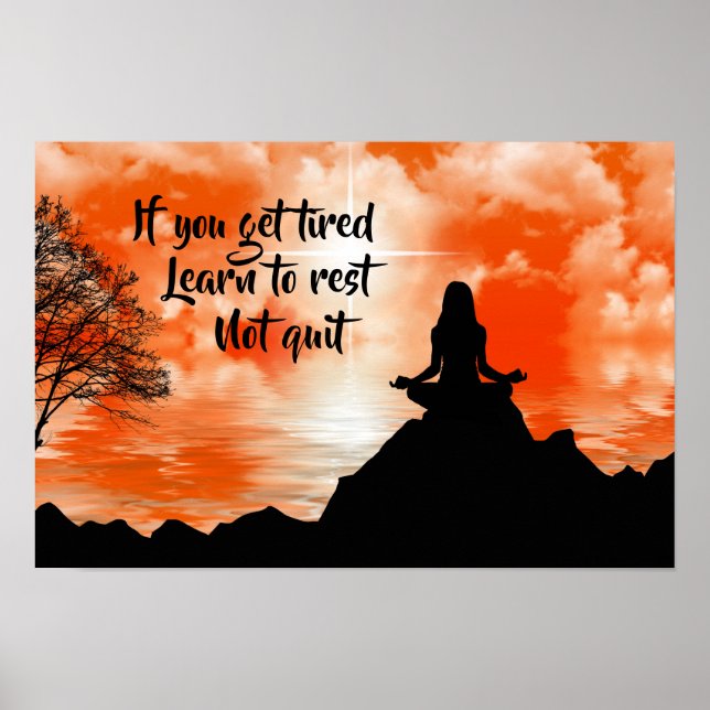 Affiche Citation Inspirante de Motivation pour Ne Pas Aban (Devant)