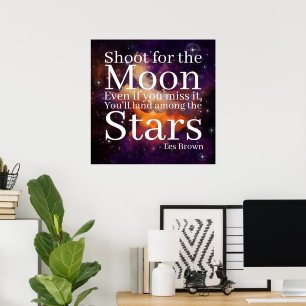 Affiche Citation Inspirante de Nebula violette orange