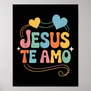 Affiche Citation inspirante et aimante en espagnol Jésus t