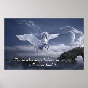 Affiche Citation Inspirante et Motivante de Pégase Magique