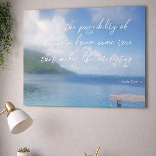 Affiche Citation Inspirante et Motivante d'Océan Bleu