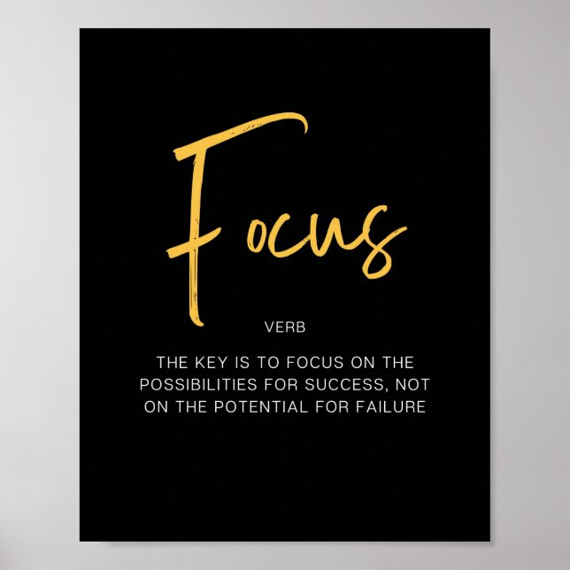 Affiche Citation Inspirante Focus (Devant)