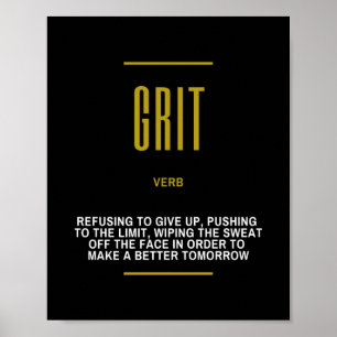 Affiche Citation Inspirante Grit Sur Le Succès