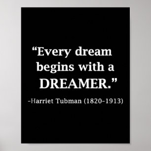 Affiche Citation Inspirante Harriet Tubman Chaque Rêve