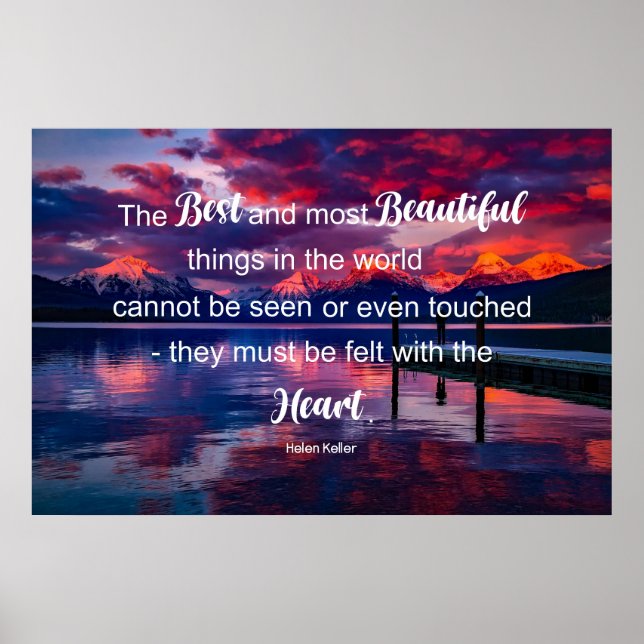 Affiche Citation inspirante : Helen Keller (Devant)