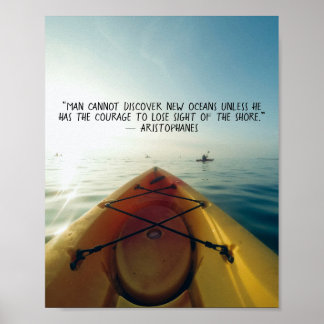 Affiche Citation inspirante Kayak