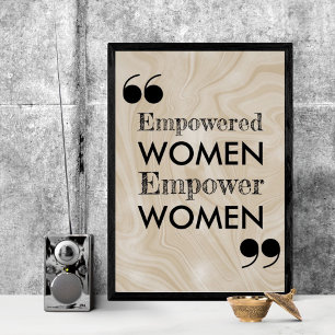 Affiche Citation Inspirante La typographie des femmes habi