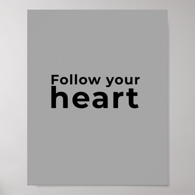 Affiche Citation inspirante minimaliste grise  (Devant)