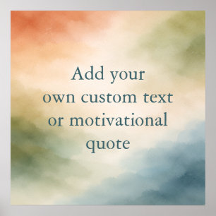 Affiche Citation Inspirante Personnalisée – Aquarelle