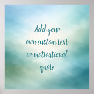 Affiche Citation Inspirante Personnalisée – Bleu et Jade