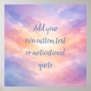 Affiche Citation Inspirante Personnalisée – Ciel Pastel
