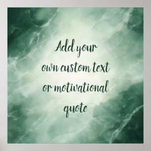 Affiche Citation Inspirante Personnalisée – Marbre Vert