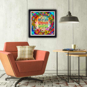 Affiche Citation inspirante plus forte et plus brillante