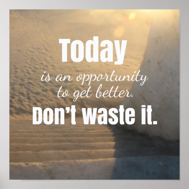 Affiche Citation inspirante sur arrière - plan flou (Devant)