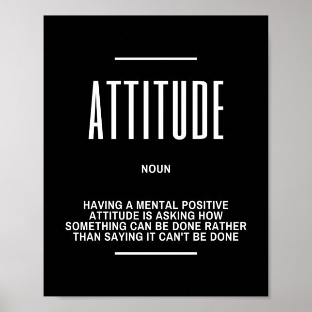 Affiche Citation inspirante sur l'attitude positive (Devant)