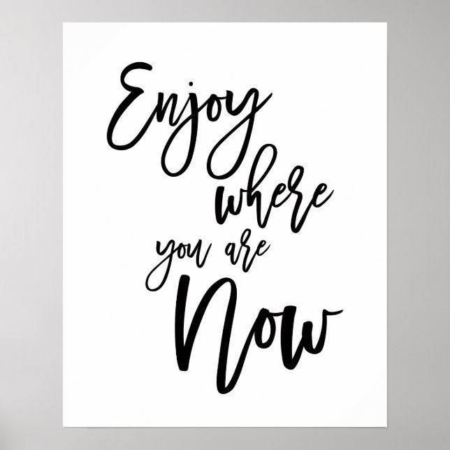 Affiche Citation Inspirante sur le Plaisir du Présent (Devant)