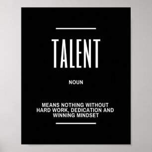 Affiche Citation inspirante sur le talent