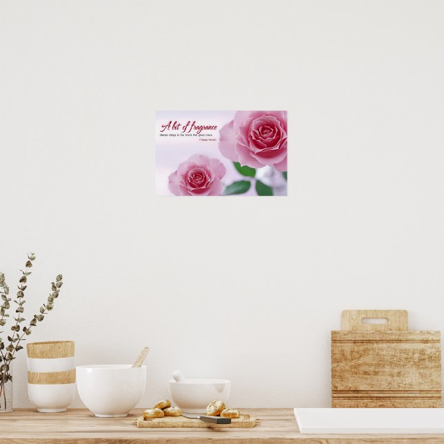 Affiche Citation inspirante "Un peu de parfum" (Cuisine)