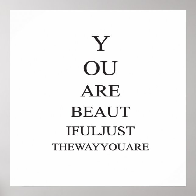 Affiche Citation Inspirational Beauty Love (Devant)