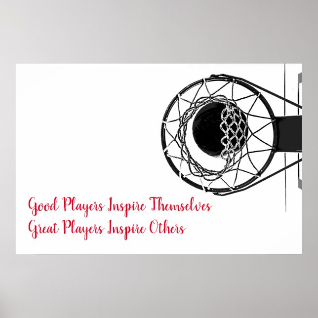 Affiche Citation Inspirationnelle Basketball Inspiration J (Devant)